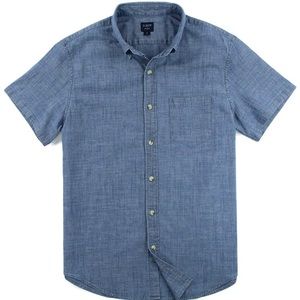 J. Crew Men's Slim Short Sleeve Chambray Shirt